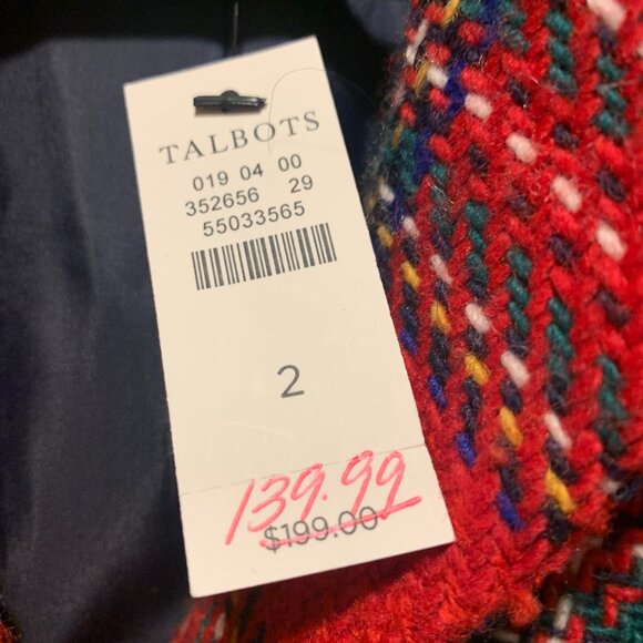 Talbots~ NWT!!~ Holiday Plaid Blazer - Picture 3 of 16